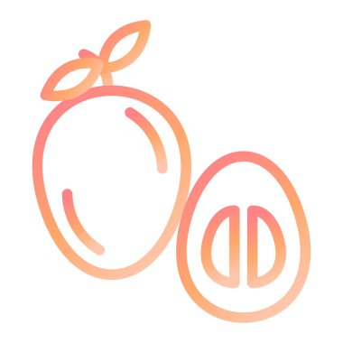 Sapodilla. Web simgesi basit illüstrasyon 