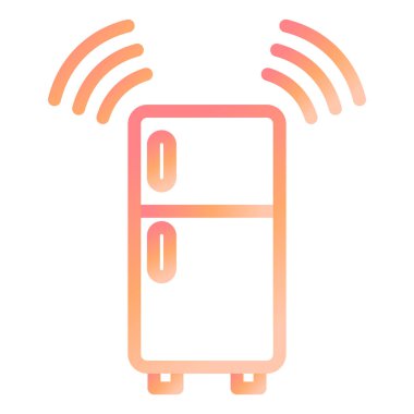 Akıllı Buzdolabı modern ikon vektör çizimi 