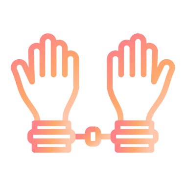 Tutuklama simgesinin vektör illüstrasyonu