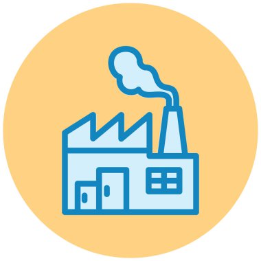 Fabrika. Web simgesi basit illüstrasyon