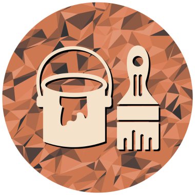 Boya fırçası. Basit resimleme