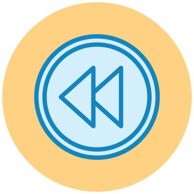 Hızlı ileri sarma simgesinin vektör illüstrasyonu