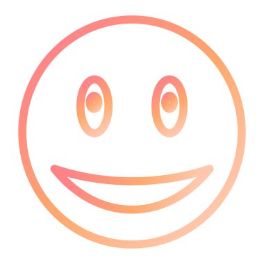 Gülümseyen modern simge vektör illüstrasyonu 