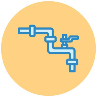 Su musluğu. Basit resimleme