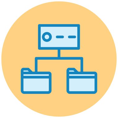 veritabanı. Web simgesi basit illüstrasyon