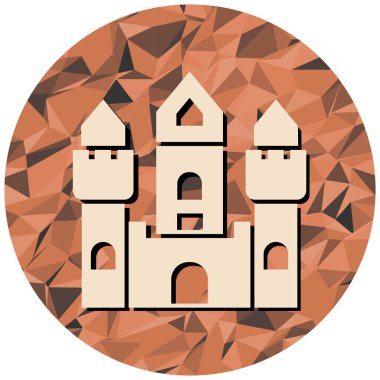 Bir kale simgesinin vektör illüstrasyonu