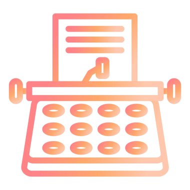 Daktilo. Web simgesi basit tasarım