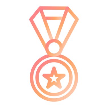 Madalya. Web simgesi basit illüstrasyon