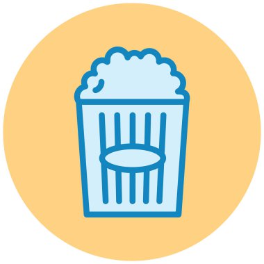 Patlamış mısır. Web simgesi basit illüstrasyon