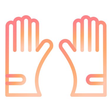 Ateşe dayanıklı eldiven. Web simgesi basit illüstrasyon 