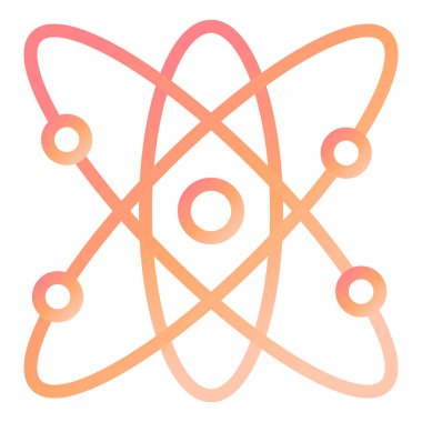 Atom modern simge vektör illüstrasyonu 