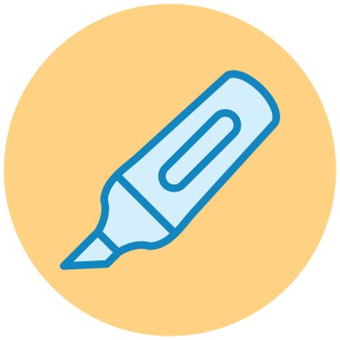 Kalem. Web simgesi basit illüstrasyon