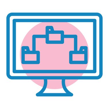 Dosya ağ simgesinin vektör illüstrasyonu