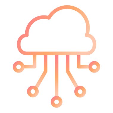 Bulut Hesaplanıyor modern simge vektör çizimi 