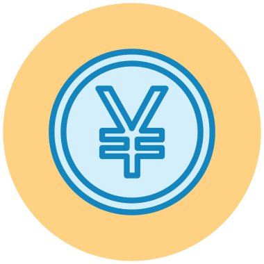 yen. Web simgesi basit illüstrasyon