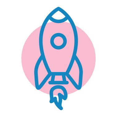 roket ikonu vektör illüstrasyonu