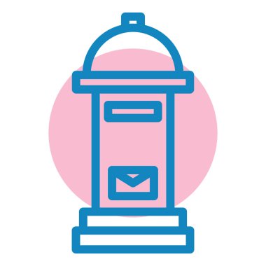 Posta kutusu. Web simgesi basit illüstrasyon