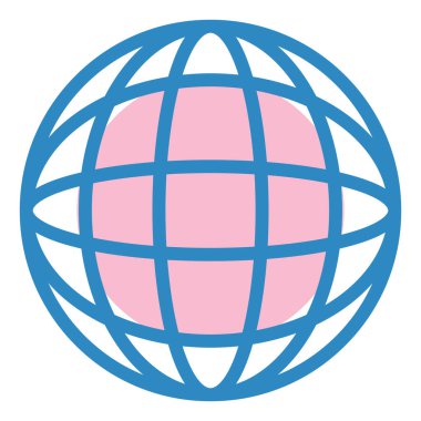 Dünya ikonu. vektör illüstrasyonu