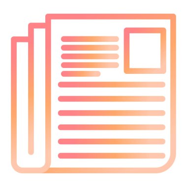 Gazete. Web simgesi basit illüstrasyon