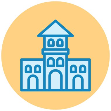 Kiliseye. Web simgesi basit illüstrasyon