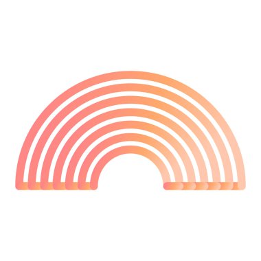 gökkuşağı simgesi vektör illüstrasyonu