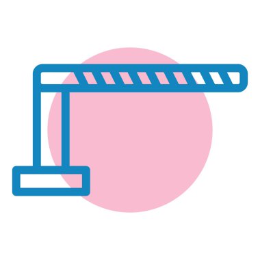 Bariyer. Web simgesi basit illüstrasyon