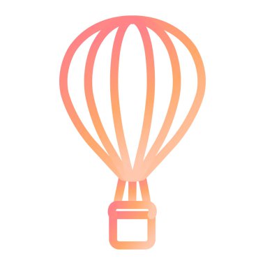 hava sıcak balon simgesi, vektör illüstrasyonu