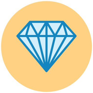 Elmas. Web simgesi basit illüstrasyon