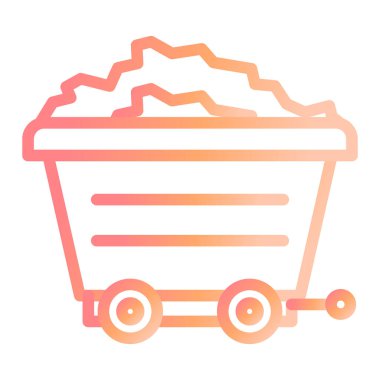 Kömür simgesi vektör illüstrasyonu