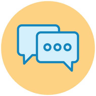 Konuş. Web simgesi basit illüstrasyon