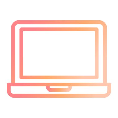 Dizüstü bilgisayar simgesi vektör çizimi