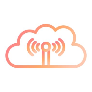 Bulut. Web simgesi basit illüstrasyon 