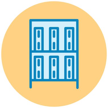 Kütüphane. Web simgesi basit illüstrasyon