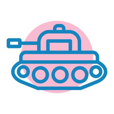 tank. Web simgesi basit illüstrasyon