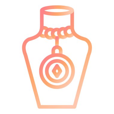 Kolye vektör simgesinin özet çizimi