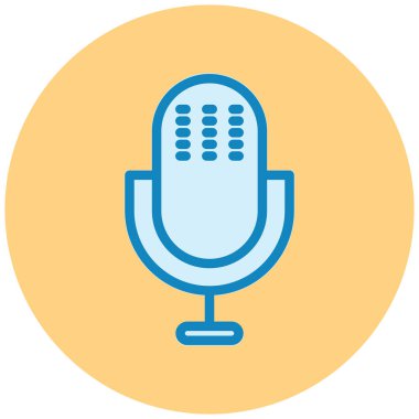 Mikrofon. Web simgesi basit tasarım