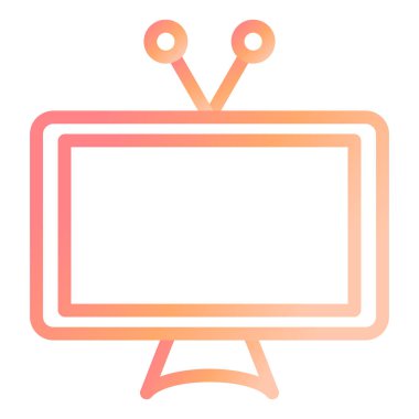 Televizyon. Web simgesi basit illüstrasyon