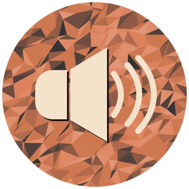 Ses. Web simgesi basit illüstrasyon