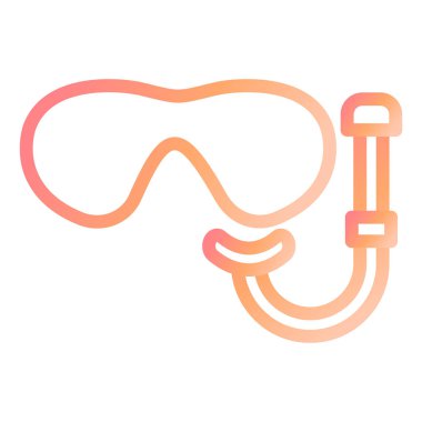 Dalış Maskesi modern simge vektör çizimi 