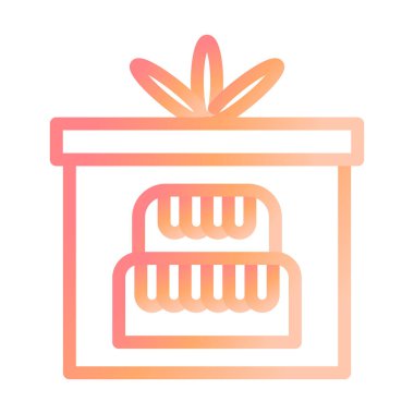 Kek. Web simgesi basit illüstrasyon