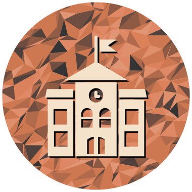 Bir bina simgesinin vektör illüstrasyonu