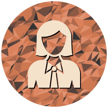 Kadın. Web simgesi basit illüstrasyon