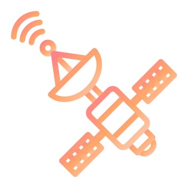 Uydu modern simge vektör illüstrasyonu 