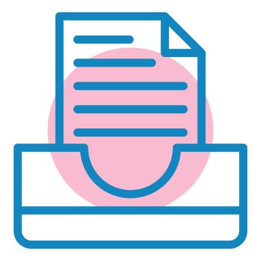 Belge. Web simgesi basit illüstrasyon