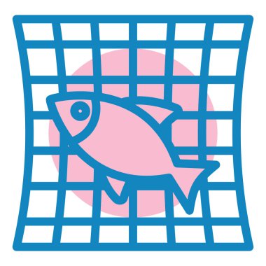 Balık. Web simgesi basit tasarım