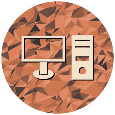 Bilgisayar. Web simgesi basit illüstrasyon