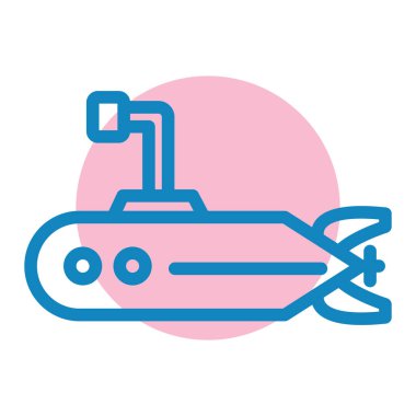 Denizaltı. Web simgesi basit illüstrasyon