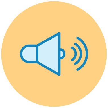 Konuşmacı. Web simgesi basit illüstrasyon