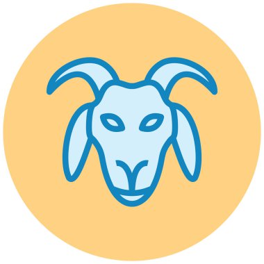 Keçi. Web simgesi basit illüstrasyon