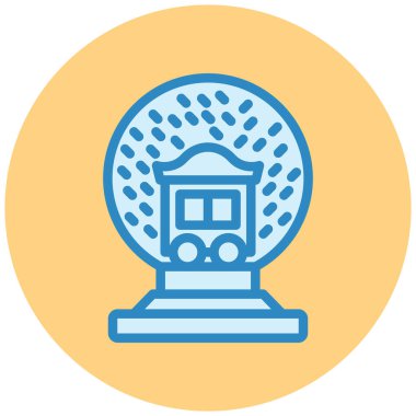 Yeni yıl oyuncağı. Web simgesi basit tasarım